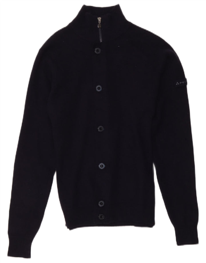 Maglione cardigan da uomo PEUTEREY lana media blu navy