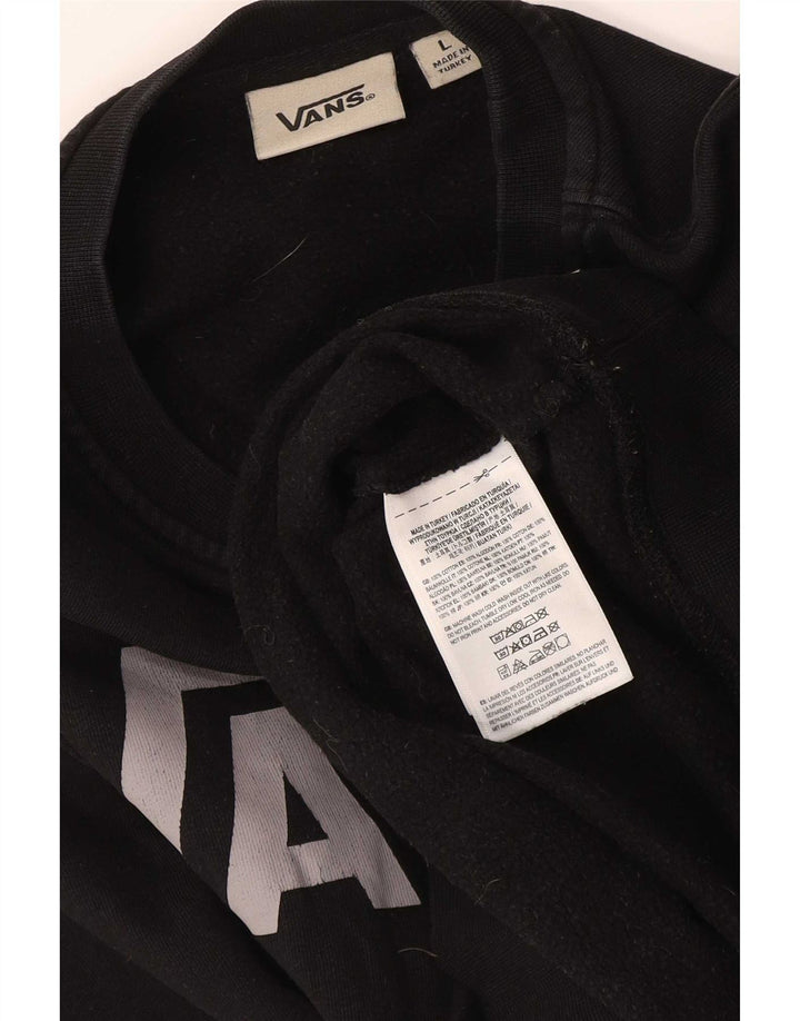 Felpa con grafica da ragazzo Vans, 12-13 anni, grande, cotone nero