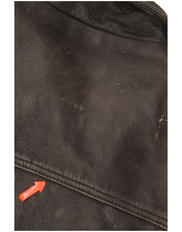 Giacca in pelle da uomo Tauri UK 42 XL Pelle nera