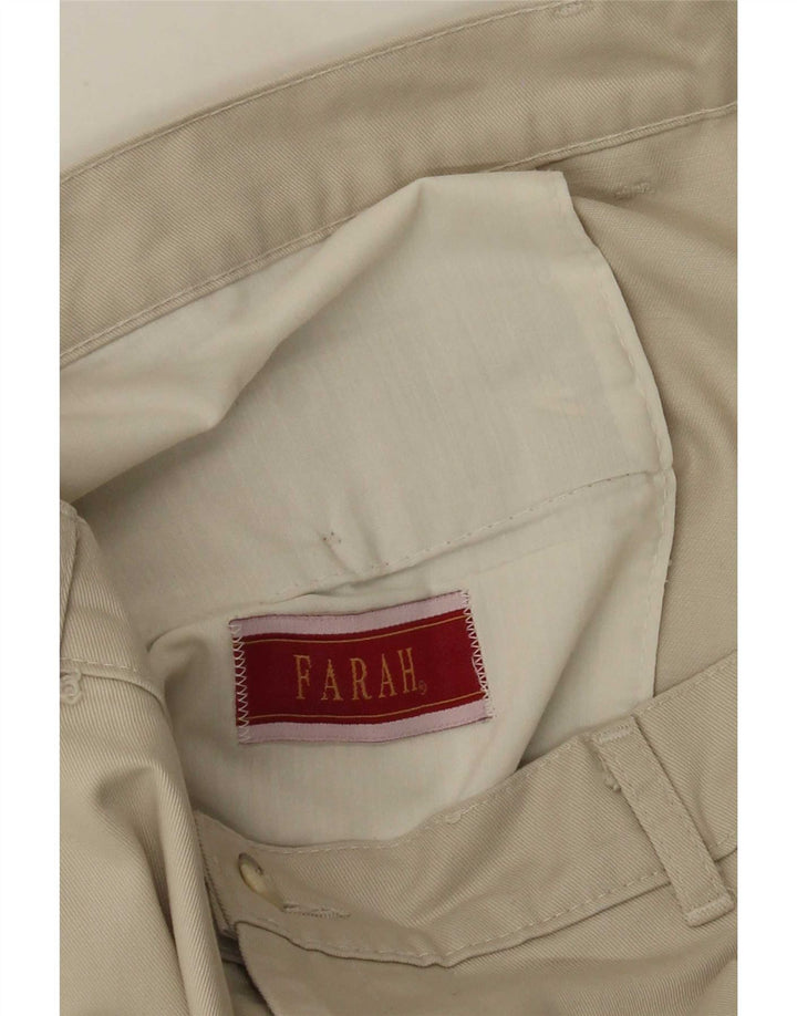 Pantaloni chino con pegging da uomo Farah W34 L28 Beige