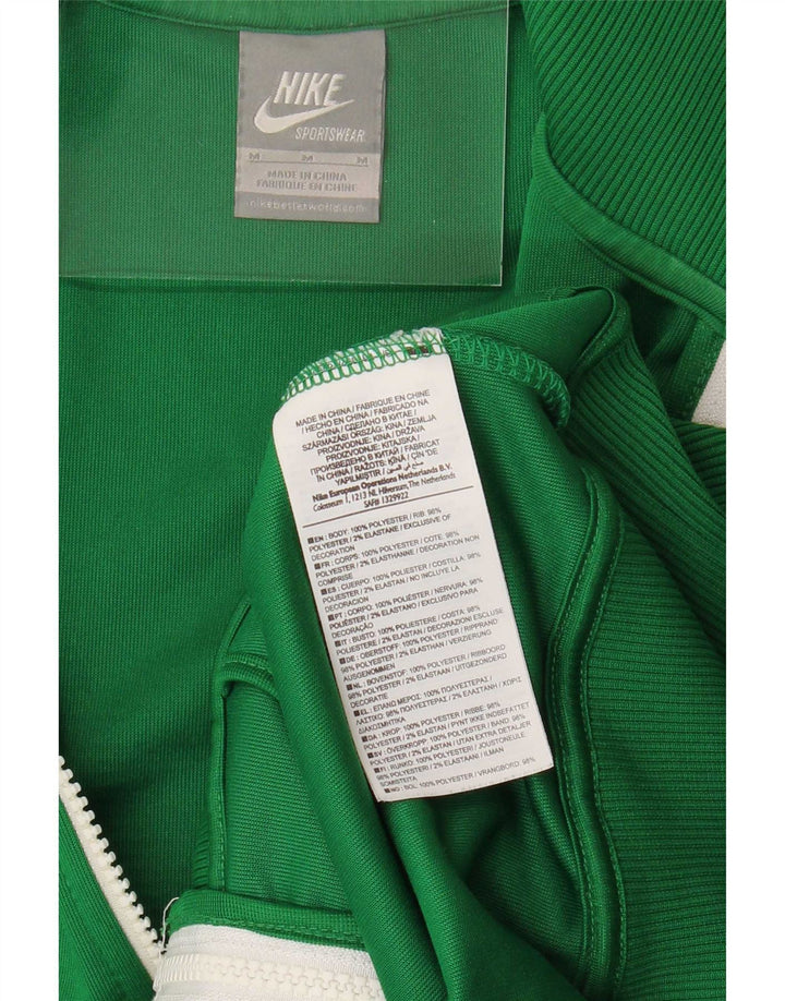Giacca da ginnastica grafica da uomo Nike, giacca in poliestere color block verde medio
