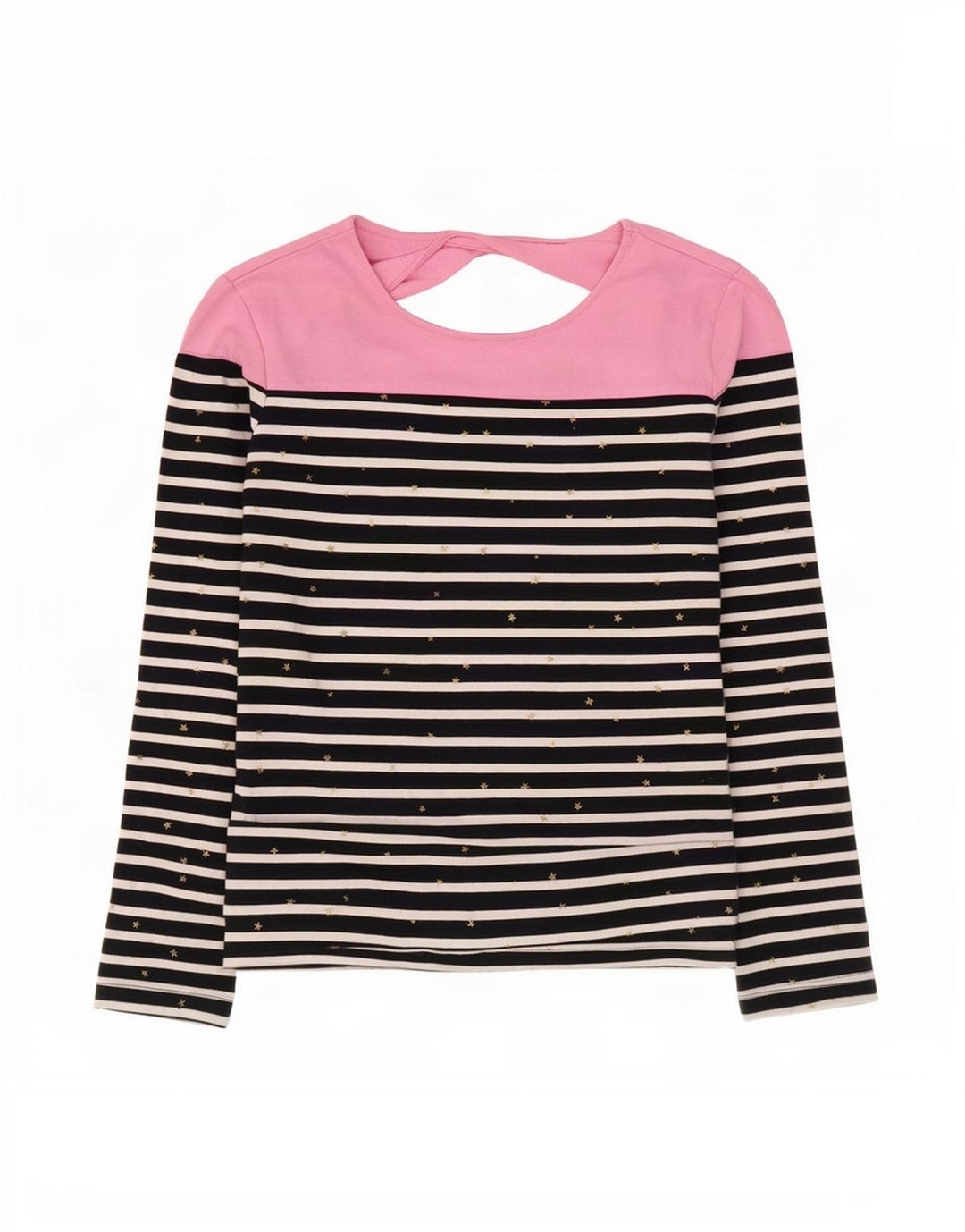 Top da donna a maniche lunghe Superdry UK 12 cotone a righe blu navy medio