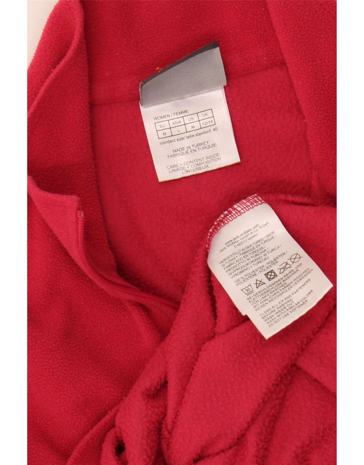 Maglione in pile da donna con collo e zip Jack Wolfskin UK 12/14 Poliestere rosa medio