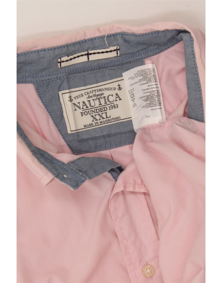 NAUTICA Mens Shirt 2XL Pink Cotton Vintage Nautica and Second-Hand Nautica from Messina Hembry 