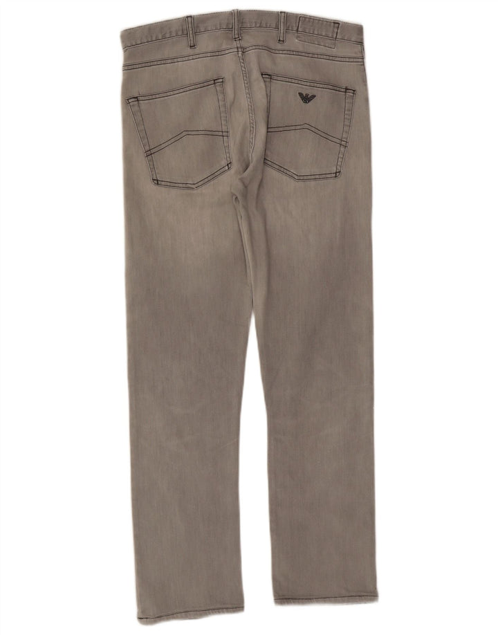 Jeans dritti da donna Armani W33 L28 Grigi