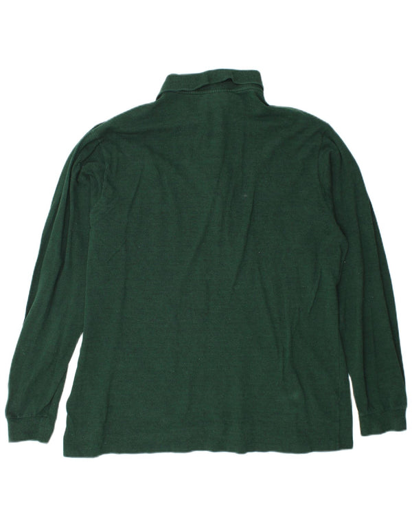 Polo da uomo a maniche lunghe Lacoste taglia 6 XL in cotone verde