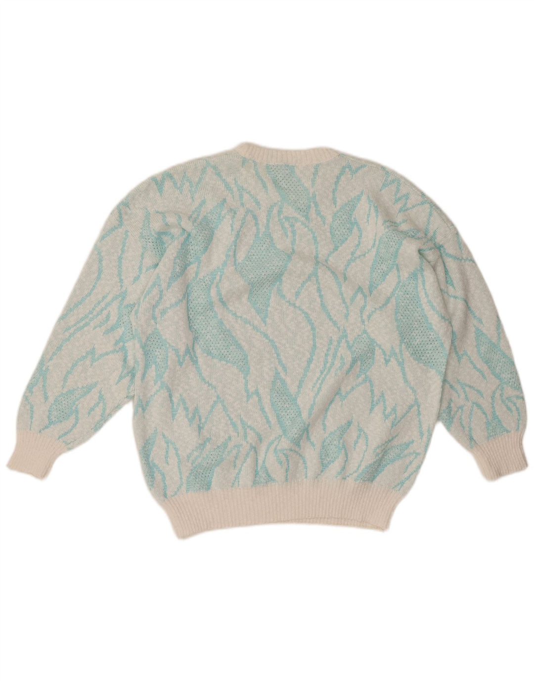 Maglione maglione girocollo da donna VINTAGE IT 50 XL color block turchese