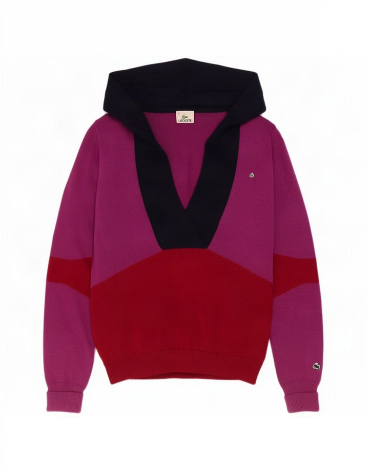 Maglione maglione con scollo a V da donna Lacoste taglia 40 medio multicolore
