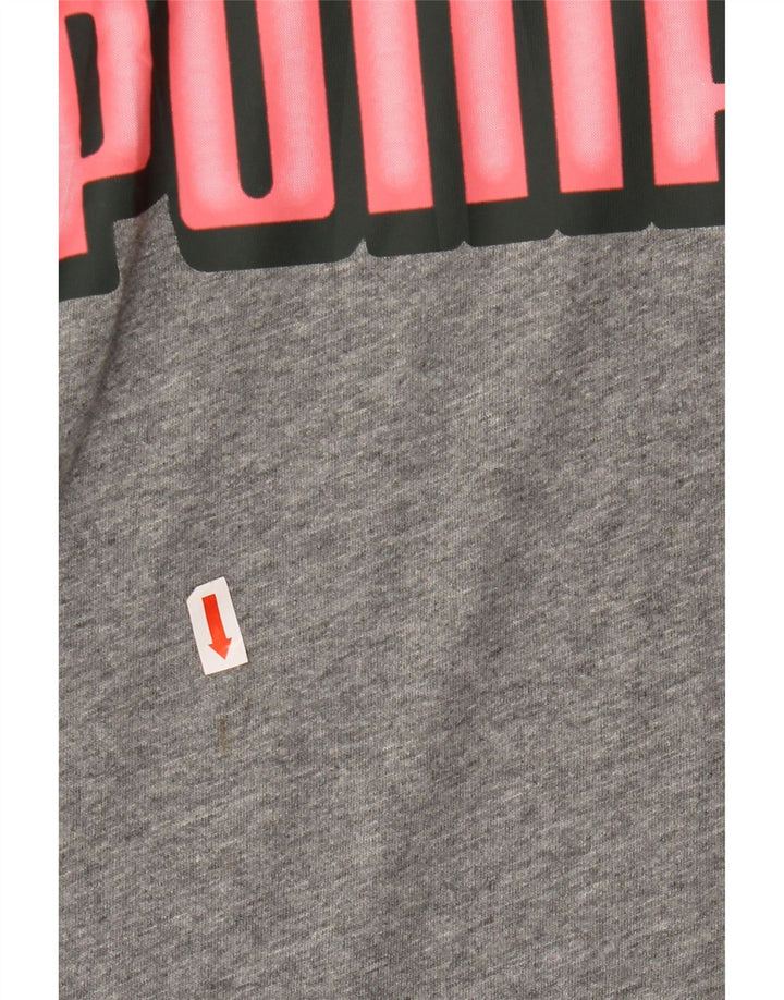 PUMA Mens Graphic T-Shirt Top Large Grey