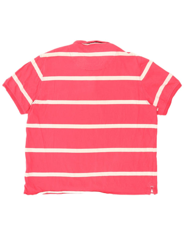 Crew Clothing Polo da uomo 2XL in cotone a righe rosa