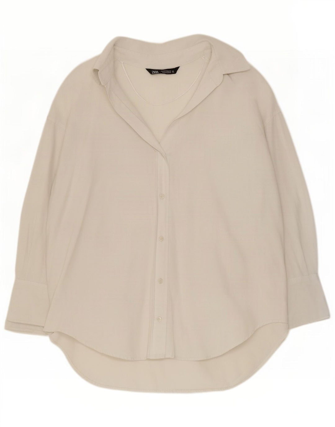 Camicia oversize da donna Zara UK 10 piccola in cotone bianco