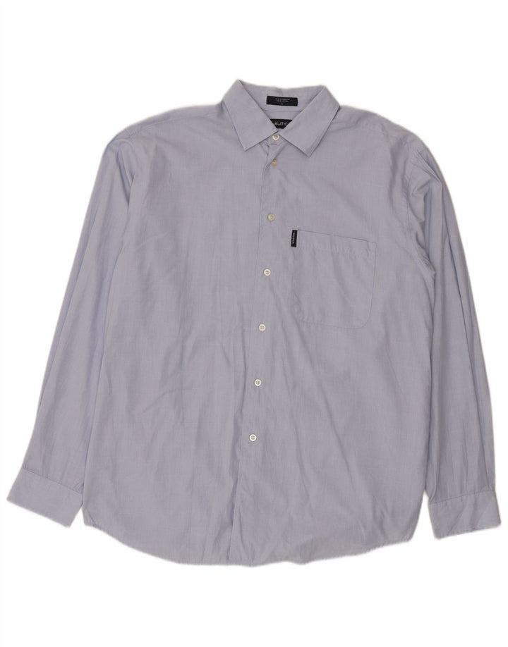 Camicia da uomo Nautica in cotone a quadri grandi blu
