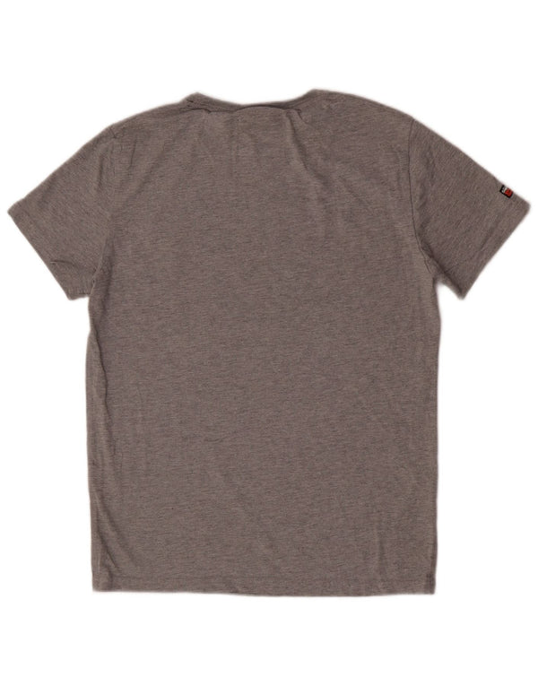 T-shirt grafica extra slim da uomo Superdry Top grande in cotone grigio