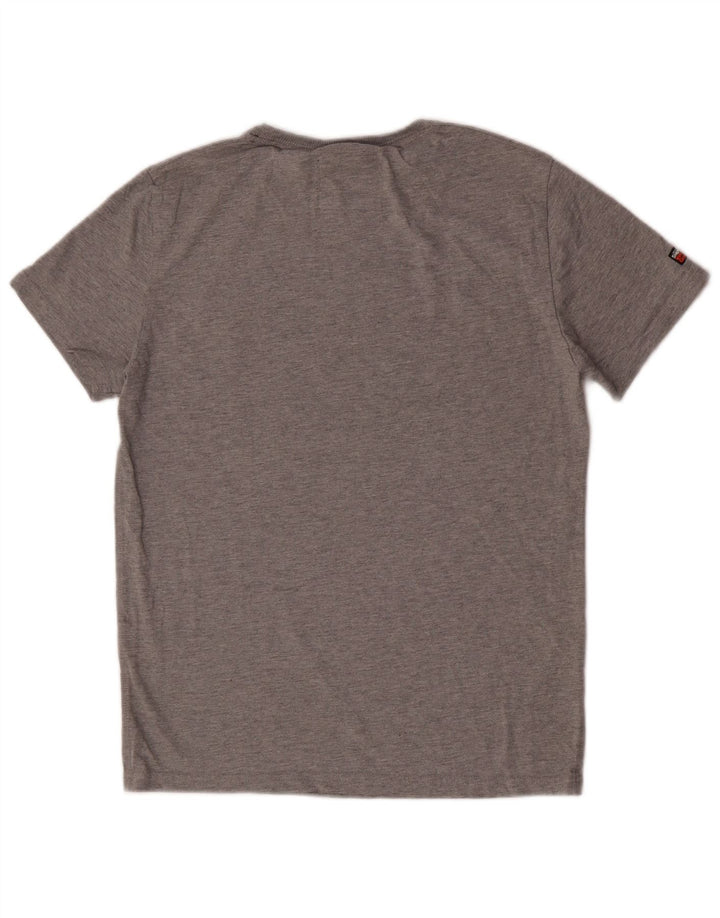 T-shirt grafica extra slim da uomo Superdry Top grande in cotone grigio