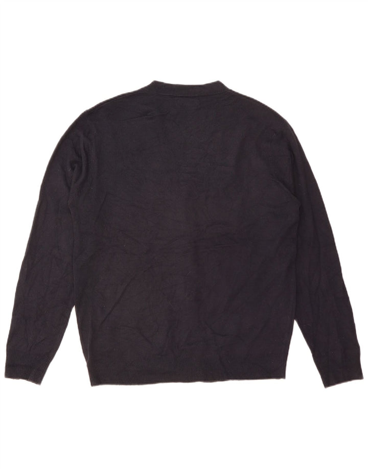 Maglione cardigan da uomo Pierre Cardin medio blu navy acrilico