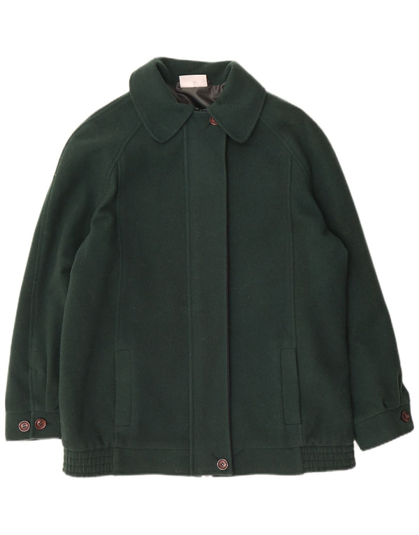 Cappotto oversize da donna EDINBURGH UK 10 piccolo in lana verde