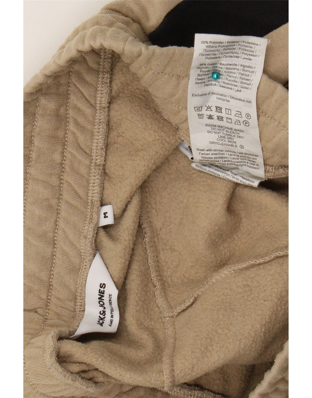 Jack & Jones Pantaloni da tuta da uomo Joggers Beige medio Colorblock