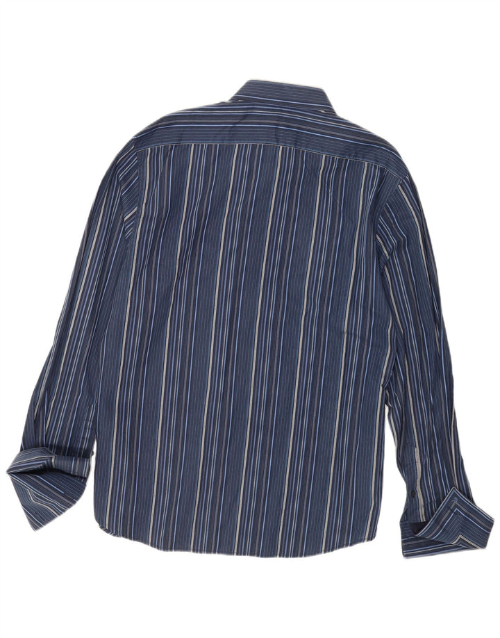 Camicia formale da uomo French Connection 2XL cotone a righe blu navy