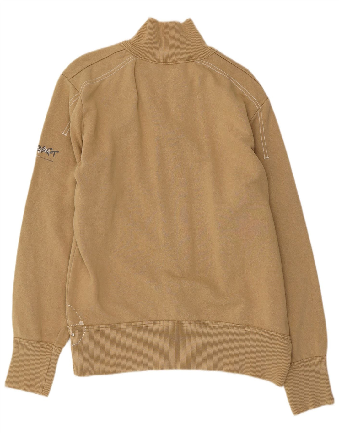 Felpa Wrangler da uomo con zip e collo, maglione XL, cotone beige