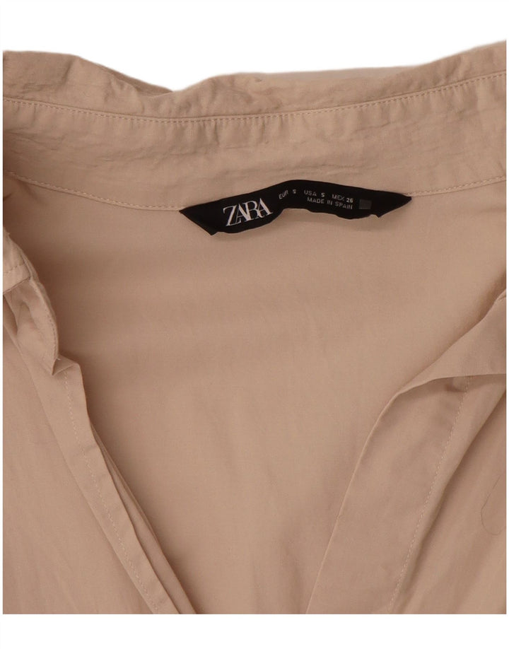 Camicia oversize da donna Zara UK 10 piccola Beige