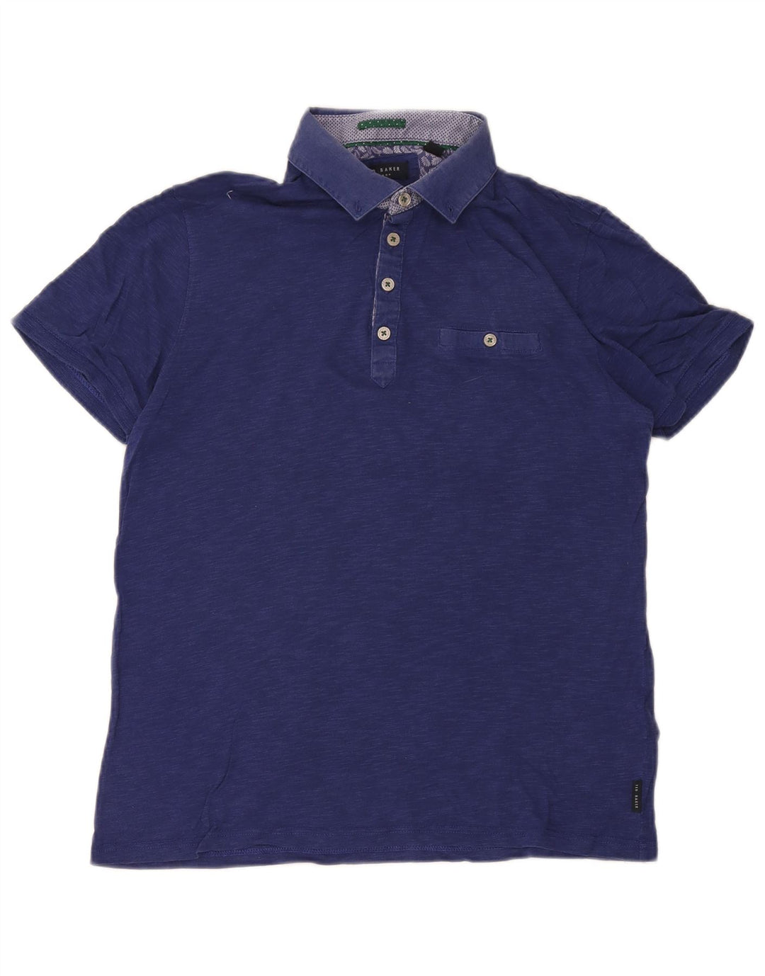 Polo da uomo Ted Baker taglia 3 media in cotone blu navy
