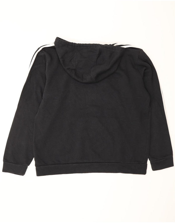 Maglione con cappuccio grafico da uomo ADIDAS grande in cotone nero