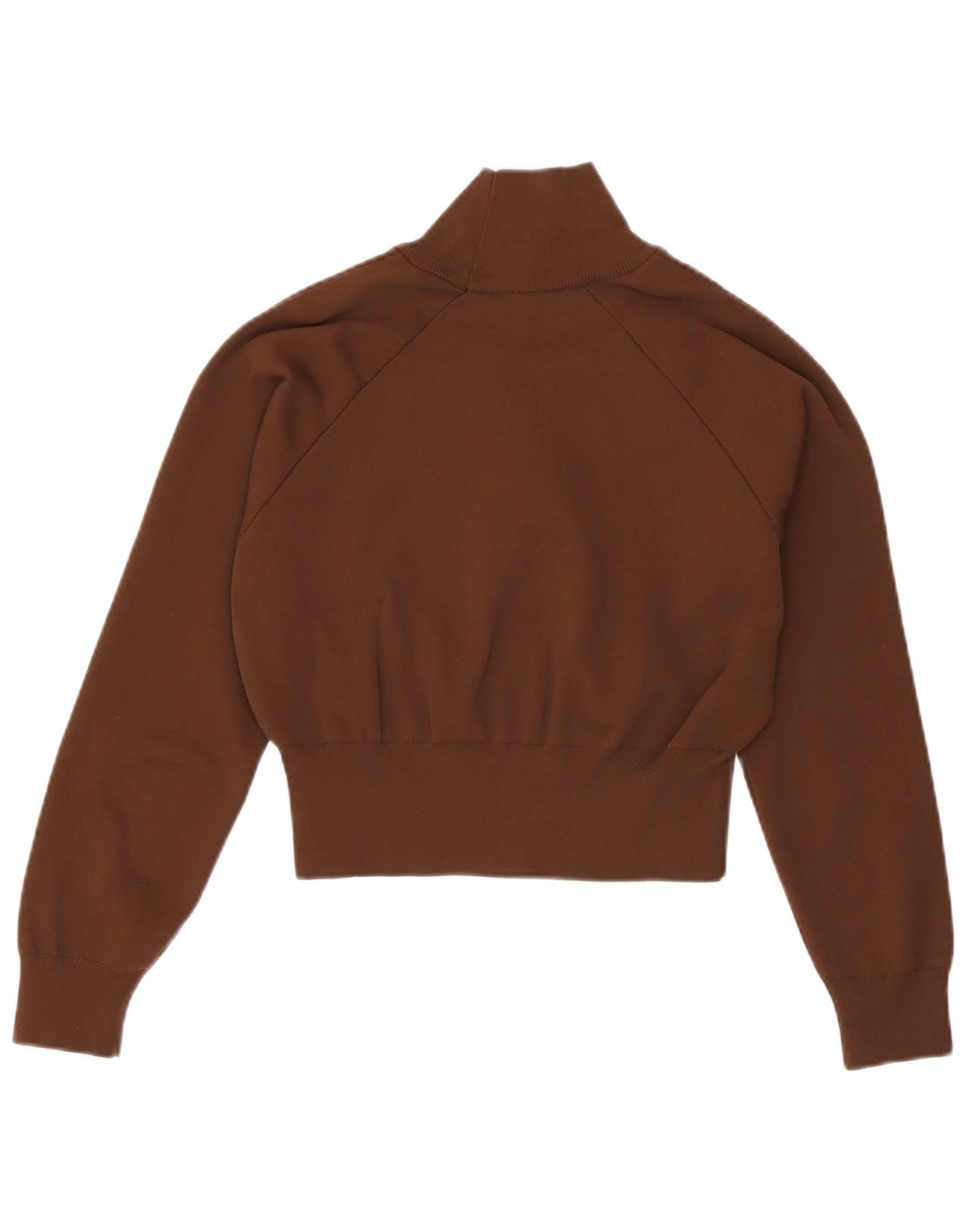 Maglione corto a collo alto da donna Zara UK 10 piccolo marrone