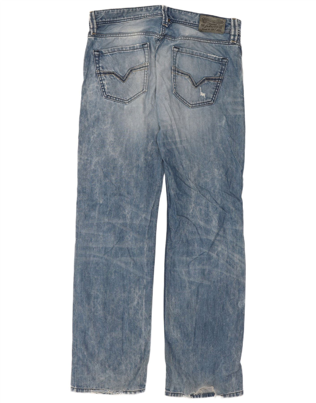 Jeans dritti regolari da uomo Diesel Larkee W33 L32 in cotone blu