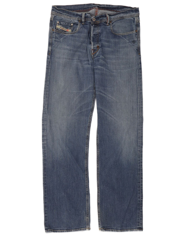Jeans dritti da uomo Diesel W36 L32 in cotone blu