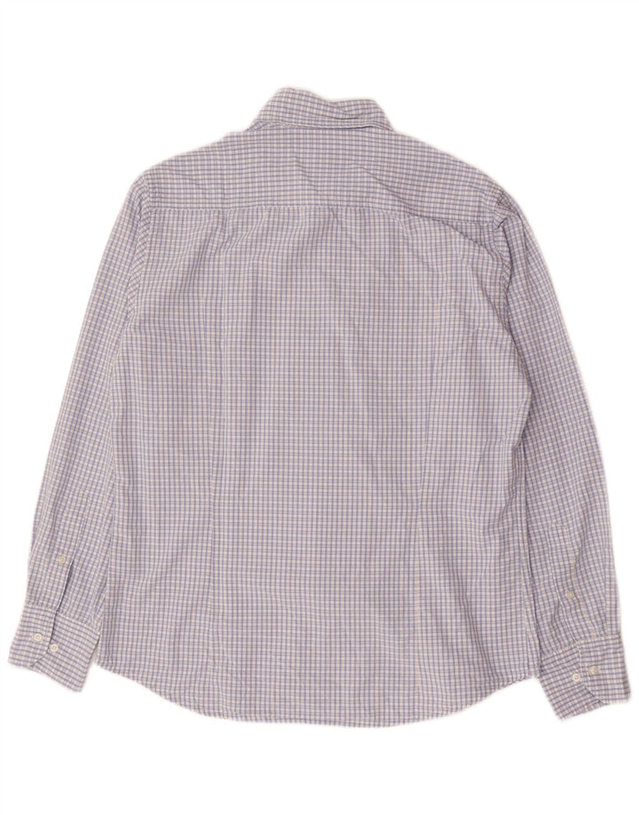 Camicia da uomo KAPPA grande in cotone a quadretti blu