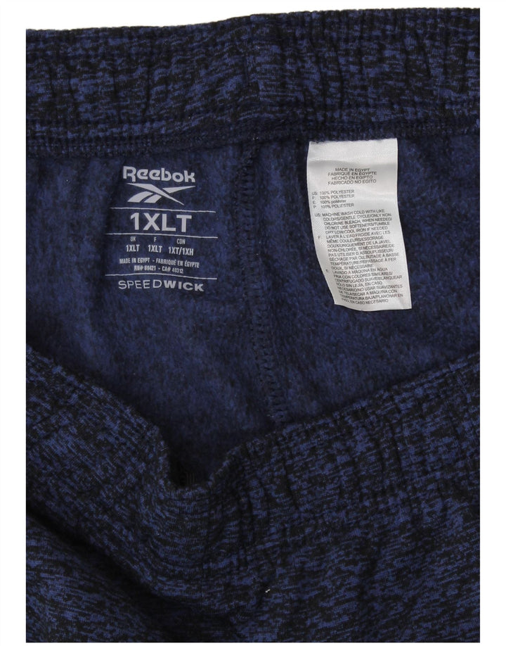 Pantaloni da tuta da donna REEBOK UK 18 XL Poliestere screziato blu navy