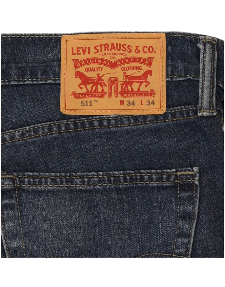 LEVI'S Jeans 511 slim da uomo W34 L28 cotone blu
