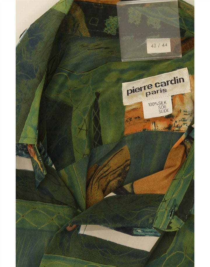 Camicia da uomo con motivo astratto Pierre Cardin taglia 43/44 grande multicolore