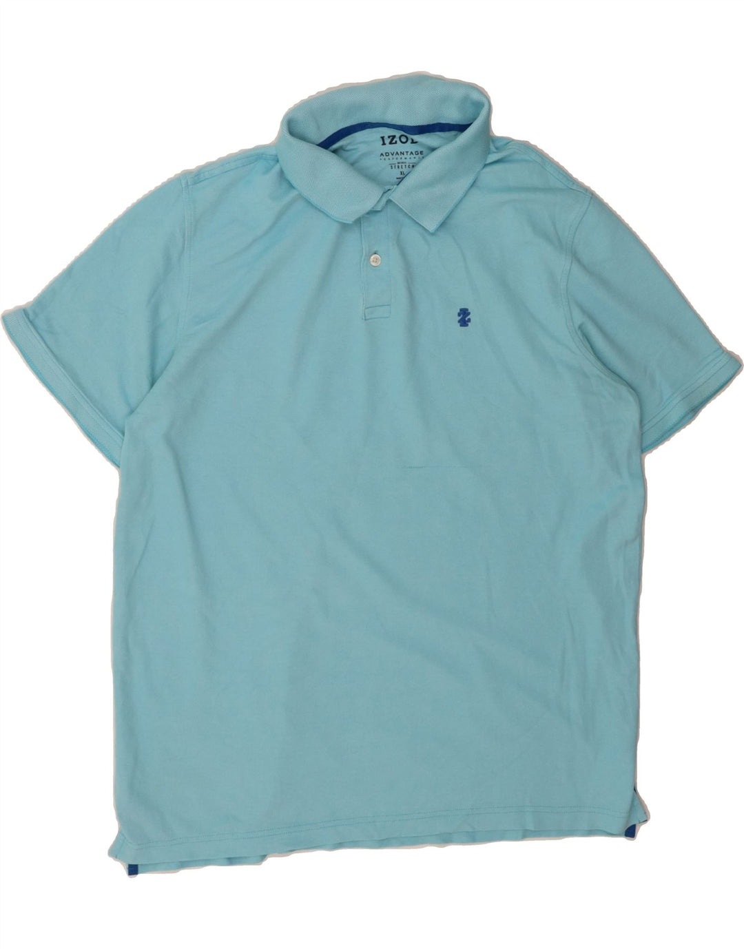 IZOD Mens Stretch Polo Shirt XL Blue Cotton Vintage Izod and Second-Hand Izod from Messina Hembry 