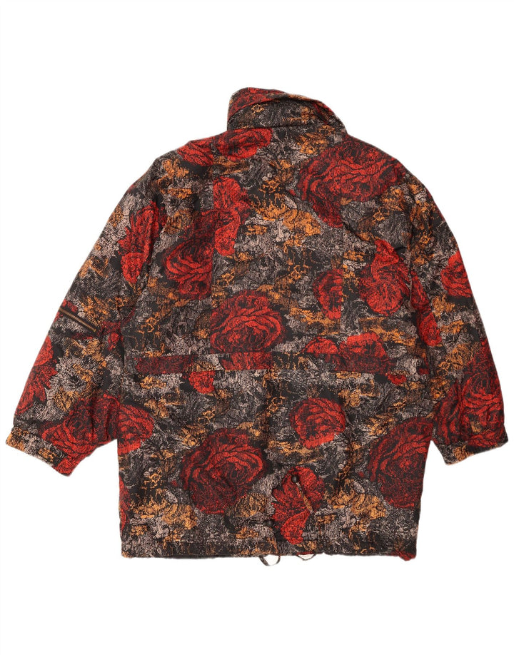 Giacca da sci vintage da donna EU 40 Poliestere floreale multicolore medio