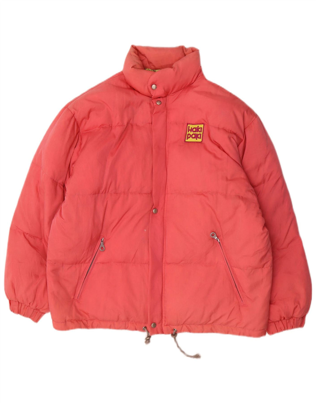 Giacca imbottita vintage da uomo vestibilità ampia IT 46 piccolo poliammide floreale rosa