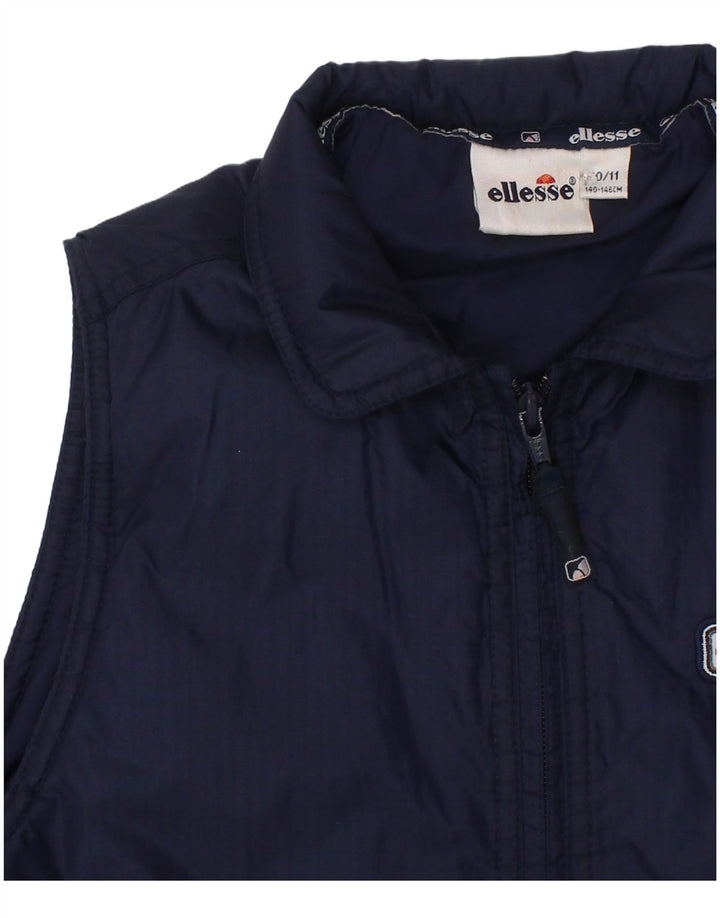 Gilet imbottito per ragazzi Ellesse 10-11 anni in poliestere blu navy