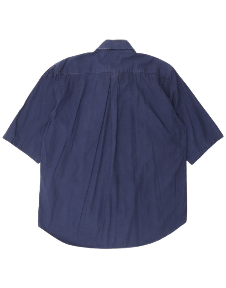 Camicia a maniche corte da uomo Fila Large in cotone blu navy