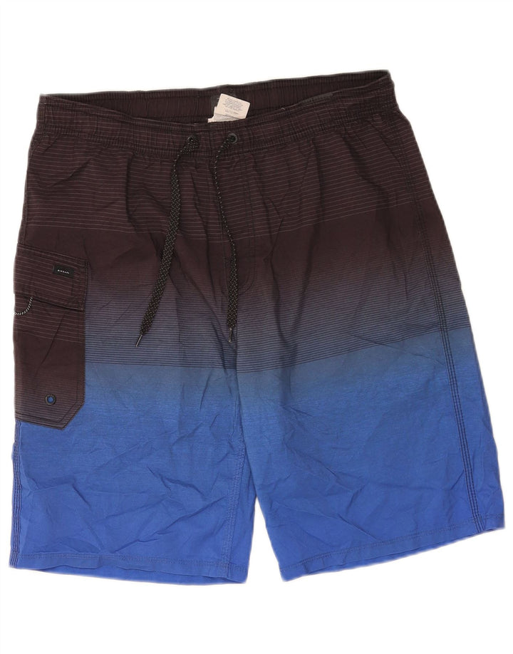 Pantaloncini da bagno cargo da uomo Rip Curl in poliestere color block blu medio