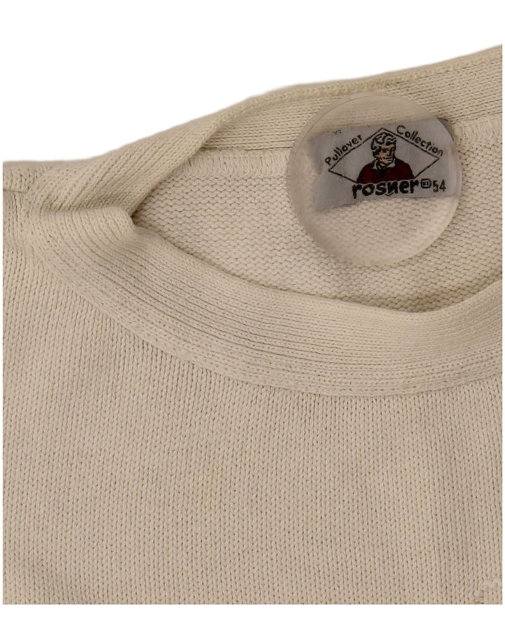 Maglione maglione girocollo con grafica da donna Rosner IT 54 3XL bianco sporco
