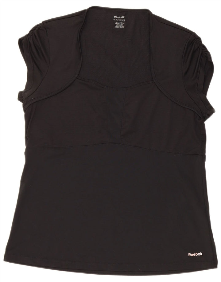 T-shirt Reebok da donna Top UK 18 XL poliestere nero