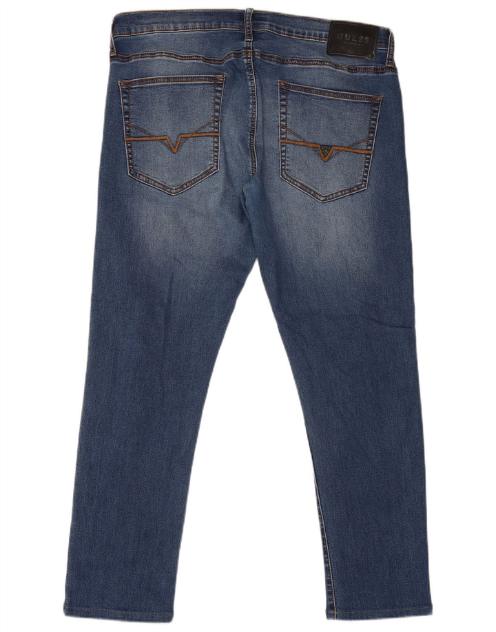 Jeans slim da uomo Guess W36 L28 cotone blu