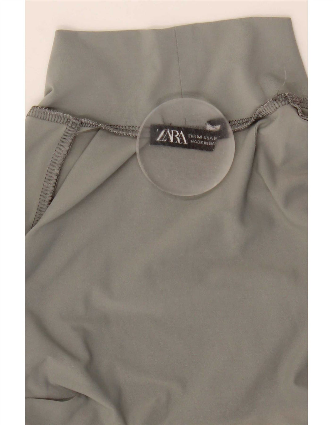 Body a maniche lunghe da donna Zara UK 12 Nylon grigio medio