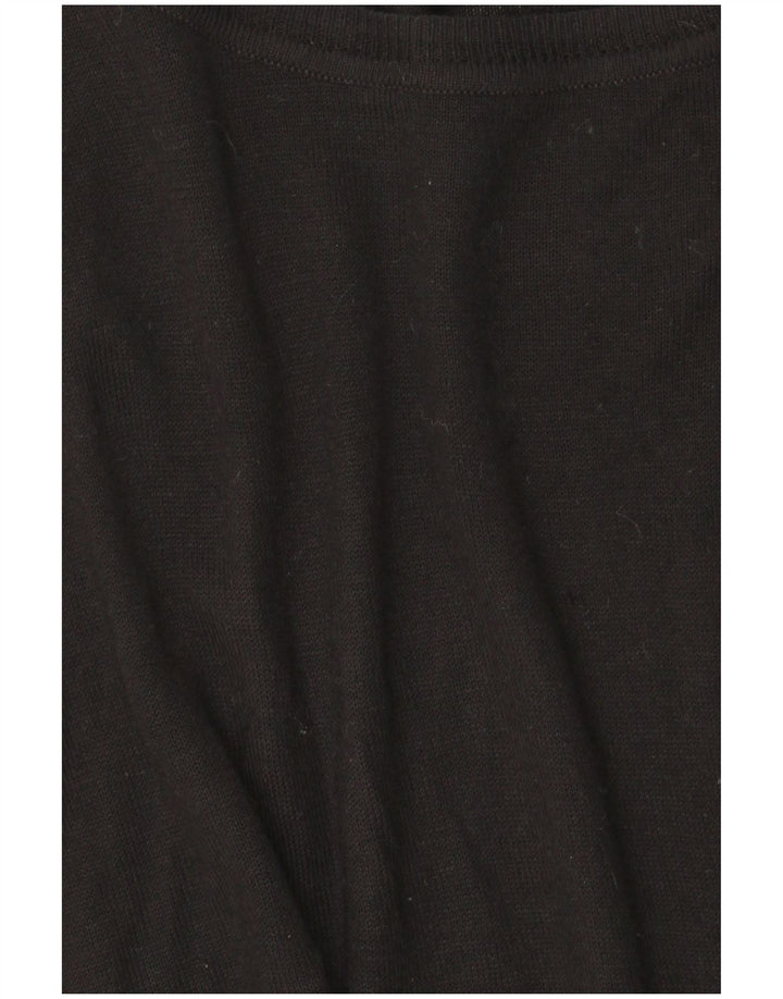 Maglione Zara da donna con scollo a barca UK 14 viscosa nera media