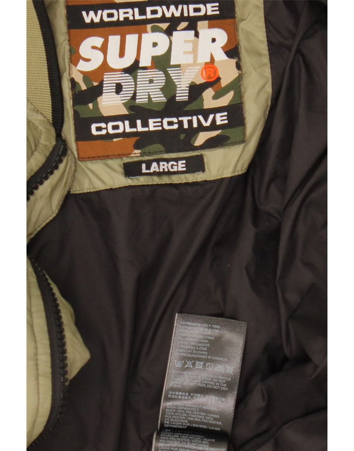 Giacca imbottita da uomo Superdry UK 40 Large Khaki Nylon