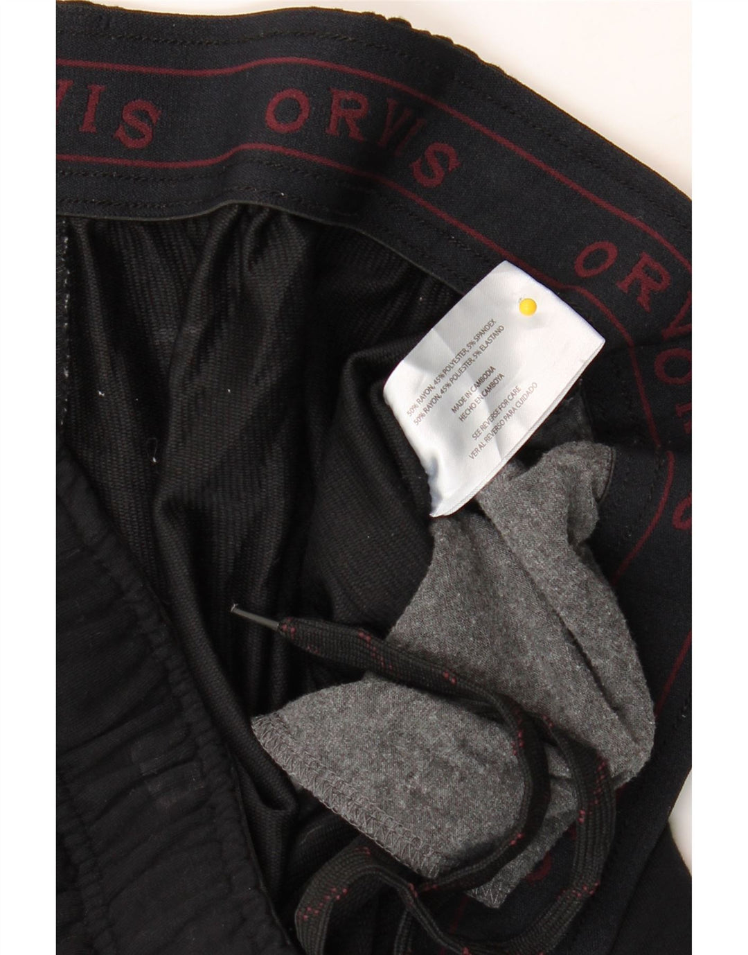 ORVIS Mens Tracksuit Trousers Large Black Rayon Vintage Orvis and Second-Hand Orvis from Messina Hembry 