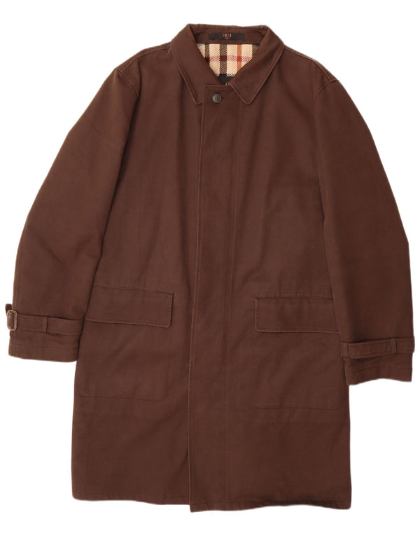 Cappotto DAKS Uomo IT 50 Large Marrone Cotone