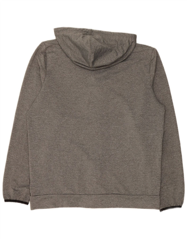 PUMA Mens Zip Hoodie Sweater Large Grey Colourblock Polyester