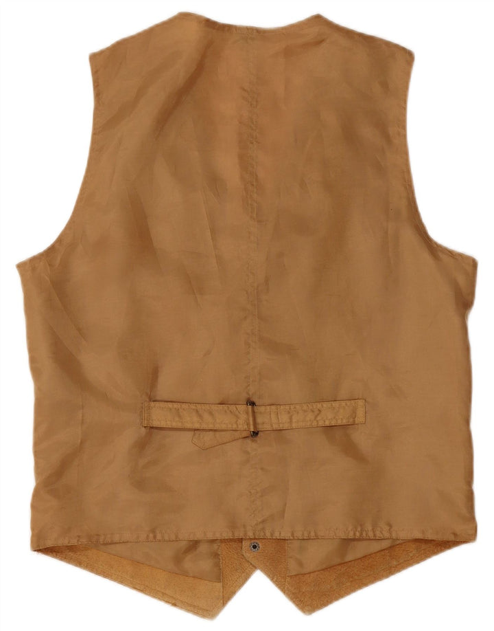 Gilet Uomo Camoscio VINTAGE IT 44 XS Pelle Marrone
