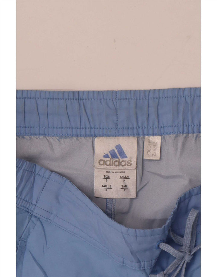 Pantaloncini sportivi da uomo Adidas piccoli in poliestere blu